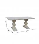 SOLID WOOD PEDESTAL DINING TABLE