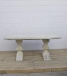 SOLID WOOD PEDESTAL DINING TABLE