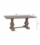 SOLID WOOD PEDESTAL DINING TABLE
