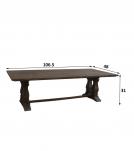 9' SOLID WOOD PEDESTAL DINING TABLE