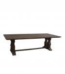 9' SOLID WOOD PEDESTAL DINING TABLE