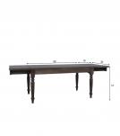 EXTENDABLE SOLID WOOD DINING TABLE W/ SELF-STORING EXTENSIONS