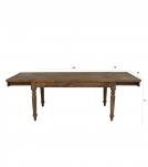 EXTENDABLE SOLID WOOD DINING TABLE W/ SELF-STORING EXTENSIONS