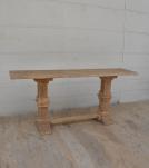 SOLID WOOD PEDESTAL CONSOLE / SOFA TABLE