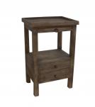 SOLID WOOD 2 DRAWER NIGHTSTAND END TABLE