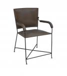 GENUINE LEATHER CHAIR W/ ARMS