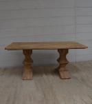 SOLID WOOD PEDESTAL DINING TABLE