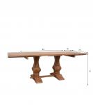 SOLID WOOD PEDESTAL EXTENSION DINING TABLE
