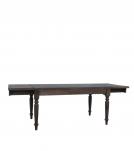 EXTENDABLE SOLID WOOD DINING TABLE W/ SELF-STORING EXTENSIONS
