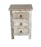 SOLID RECLAIMED TEAK WOOD END TABLE NIGHTSTAND