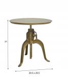 Adjustable Height Round Top Dining TableADJUSTABLE HEIGHT IRON CRACK ROUND TABLE