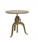 Adjustable Height Round Top Dining TableADJUSTABLE HEIGHT IRON CRACK ROUND TABLE