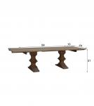 SOLID WOOD PEDESTAL EXTENSION DINING TABLE