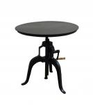 ADJUSTABLE HEIGHT IRON CRACK ROUND TABLE