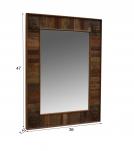 SOLID RECLAIMED WOOD FRAME W/ BRASS CASTINGS BUDDHA MIRROR
