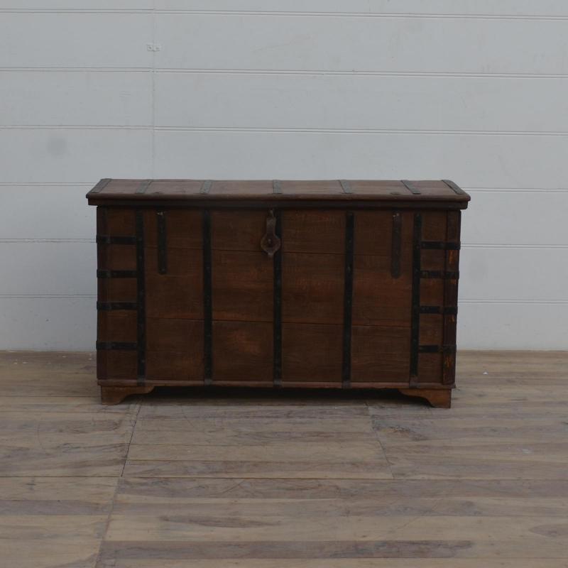 Unique Wood + Metal Indian blanket chest