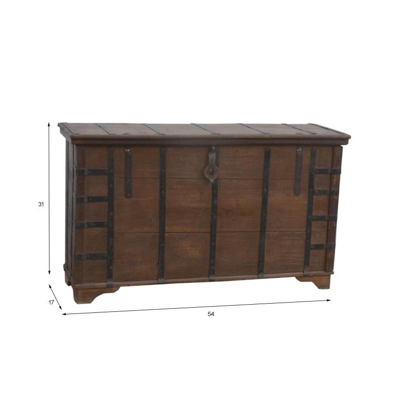 Unique Wood + Metal Indian blanket chest