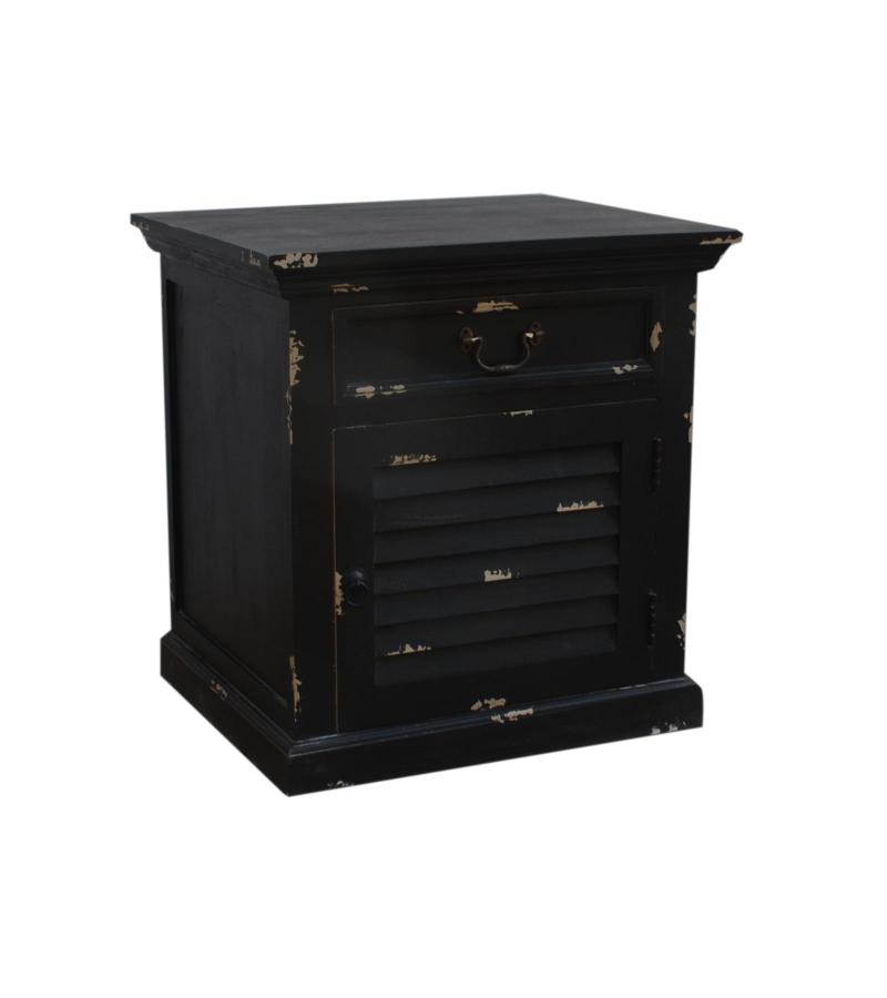 SOLID WOOD END TABLE / NIGHTSTAND W/ 1 DRAWER & 1 DOOR