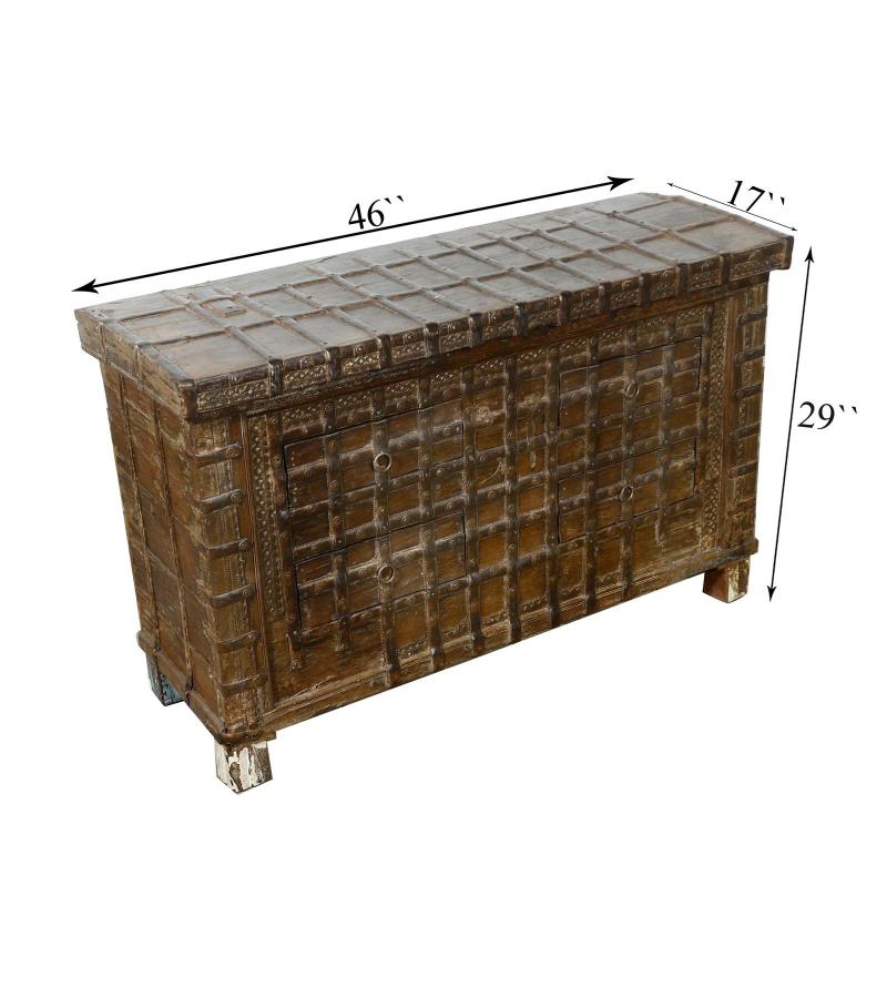 Unique Repurposed Wood + Metal blanket chest