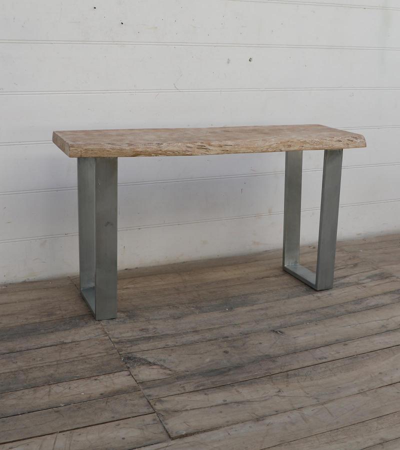 SOLID LIVE EDGE WOOD CONSOLE TABLE