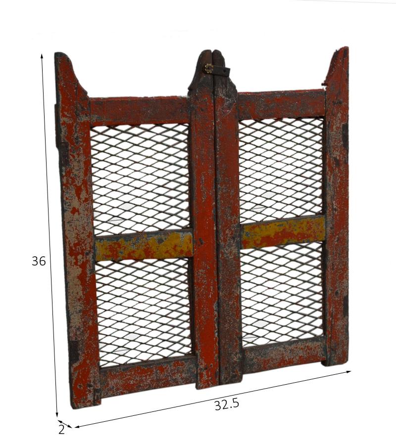 WOODEN SMALL DOOR WITH IRON JALI