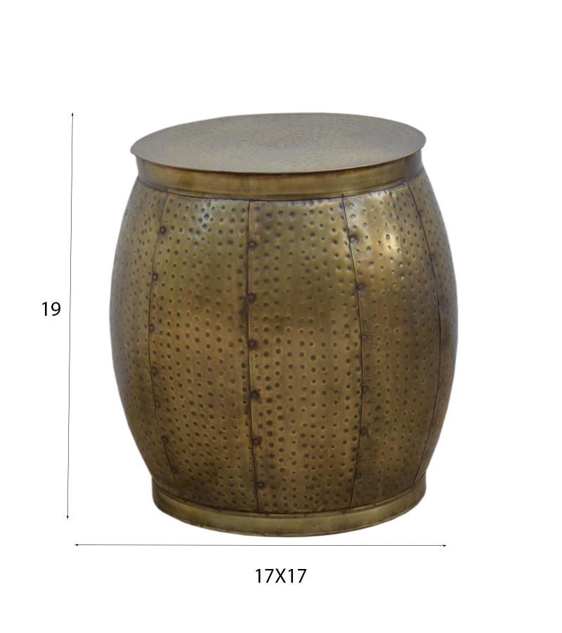 METAL + WOOD END TABLE