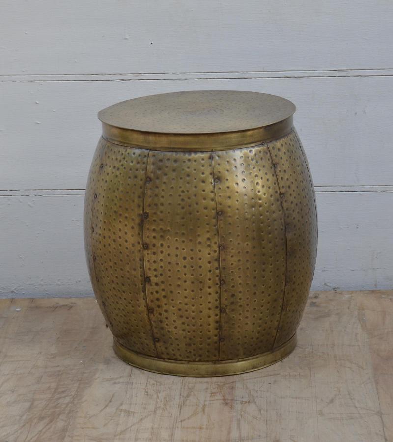 METAL + WOOD END TABLE