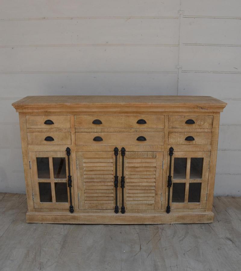 SOLID WOOD 8 DRAWER 4 DOOR SIDEBOARD 