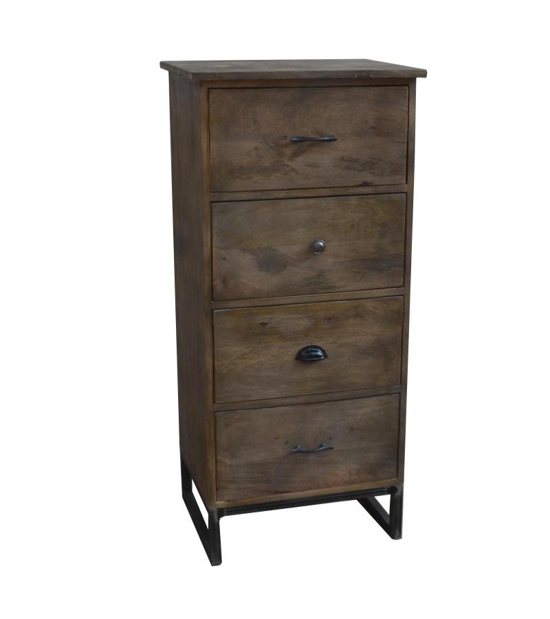 SOLID WOOD 4 DRAWER CHEST BUREAU DRESSER