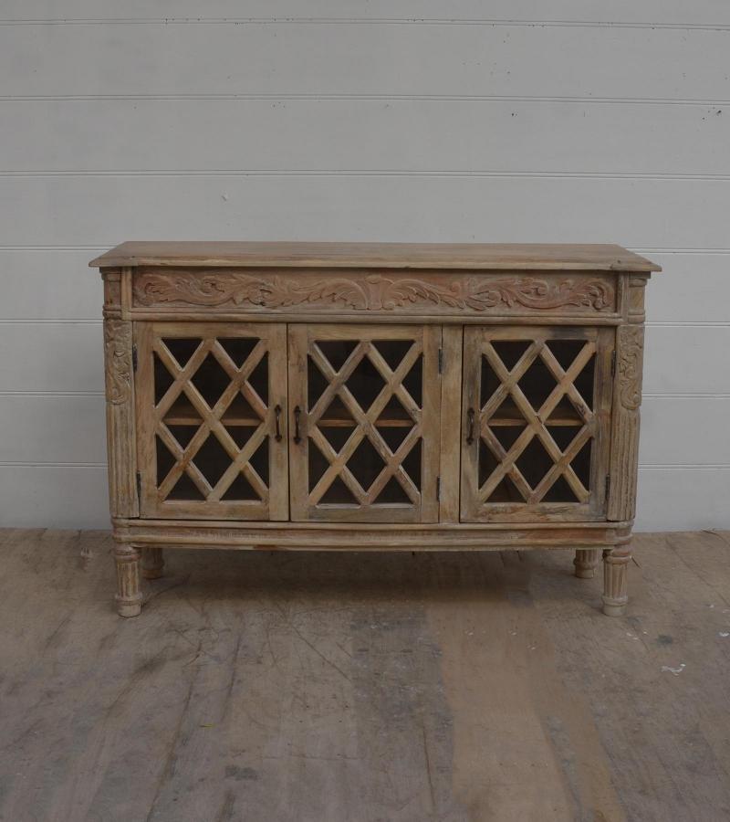 HAND CARVED SOLID WOOD SIDEBOARD