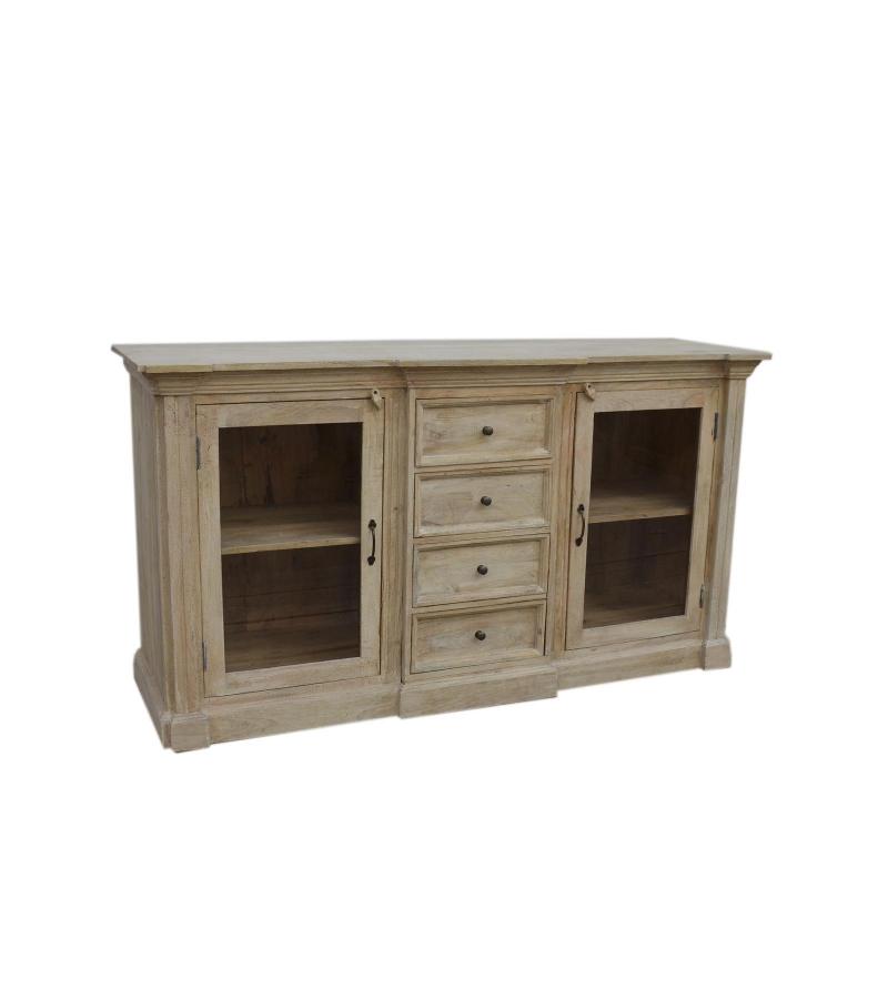 TRADITIONAL SOLID WOOD 4 DRAWER & 2 DOOR SIDEBOARD