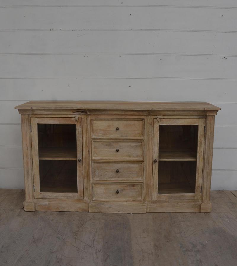 TRADITIONAL SOLID WOOD 4 DRAWER & 2 DOOR SIDEBOARD