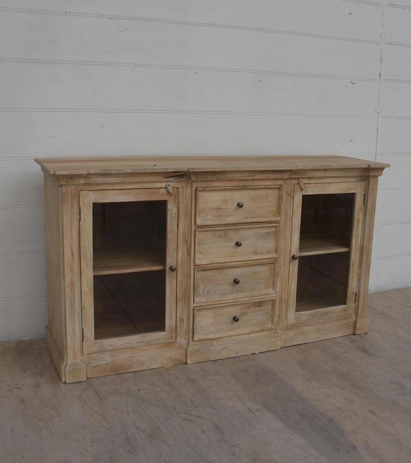 TRADITIONAL SOLID WOOD 4 DRAWER & 2 DOOR SIDEBOARD