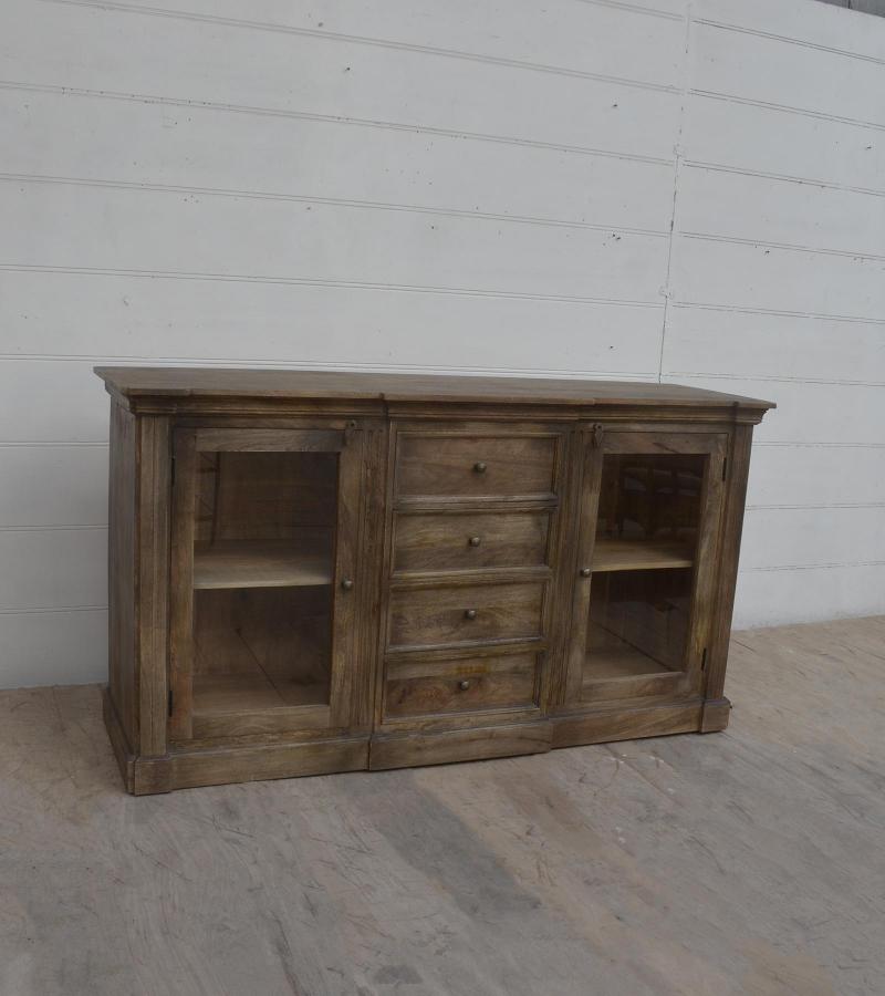 TRADITIONAL SOLID WOOD 4 DRAWER & 2 DOOR SIDEBOARD