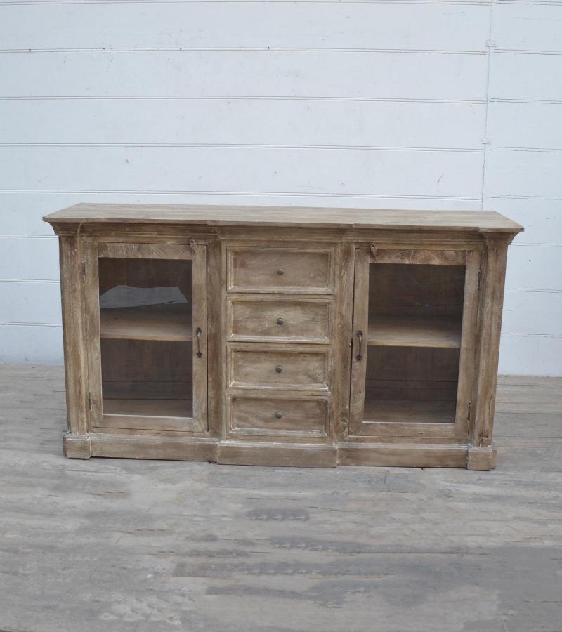 TRADITIONAL SOLID WOOD 4 DRAWER & 2 DOOR SIDEBOARD