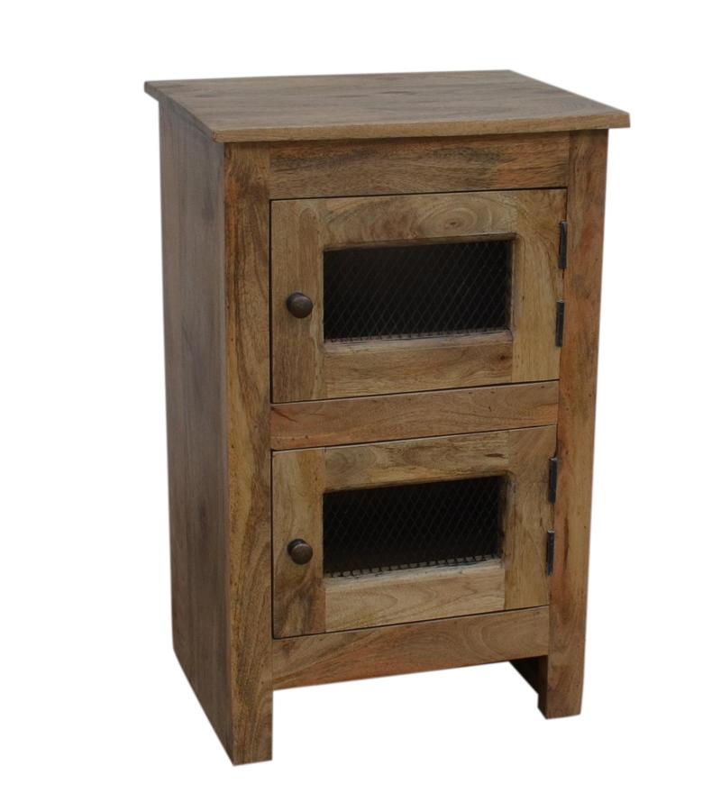 SOLID WOOD 2 DOOR END TABLE / NIGHTSTAND