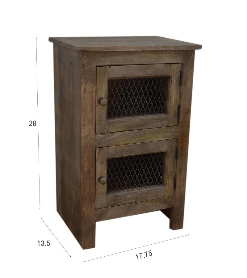 SOLID WOOD 2 DOOR END TABLE / NIGHTSTAND