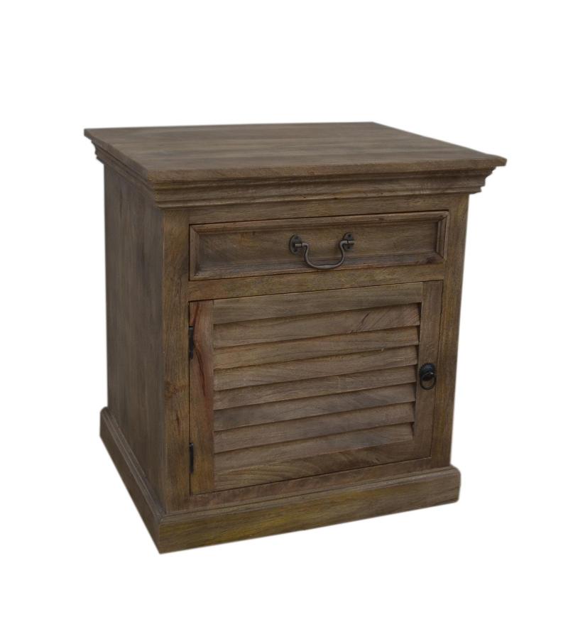 SOLID WOOD 1 DRAWER END TABLE / NIGHTSTAND 