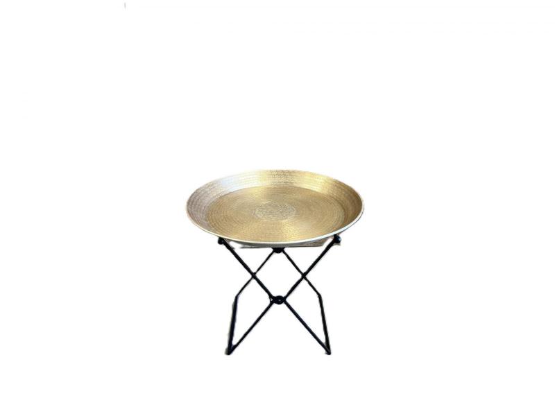 Brass end table