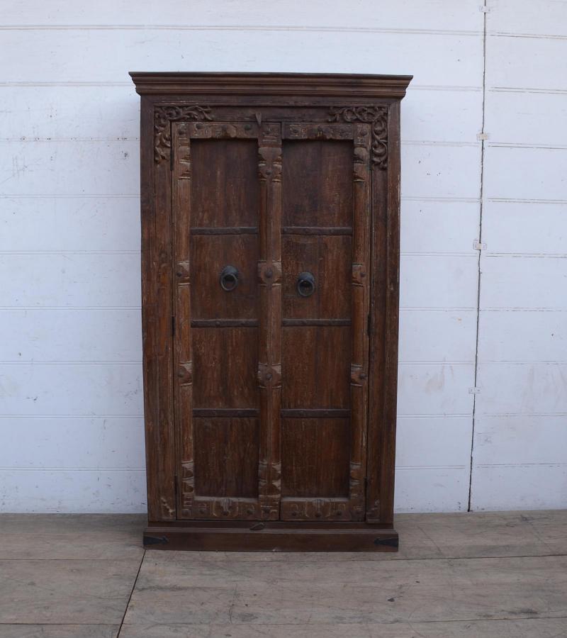 VINTAGE RECLAIMED CABINET FROM CARVED WOOD DOORS