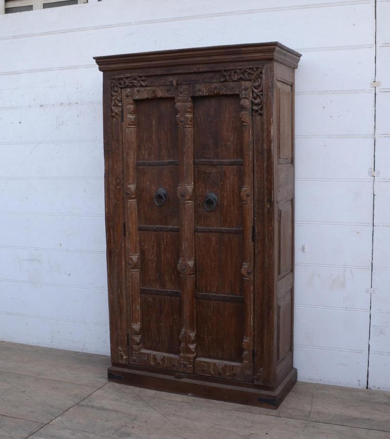VINTAGE RECLAIMED CABINET FROM CARVED WOOD DOORS