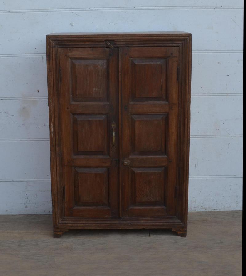 VINTAGE SOLID RECLAIMED TEAK WOOD CABINET W/ SHELVES