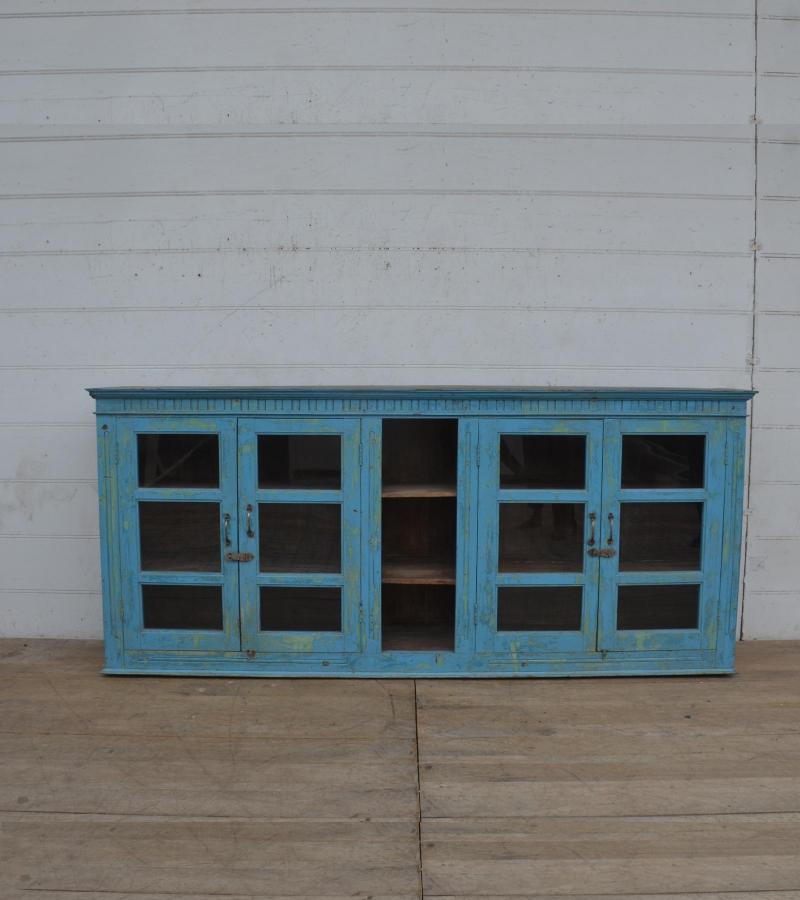 SOLID RECLAIMED WOOD & GLASS SIDEBOARD