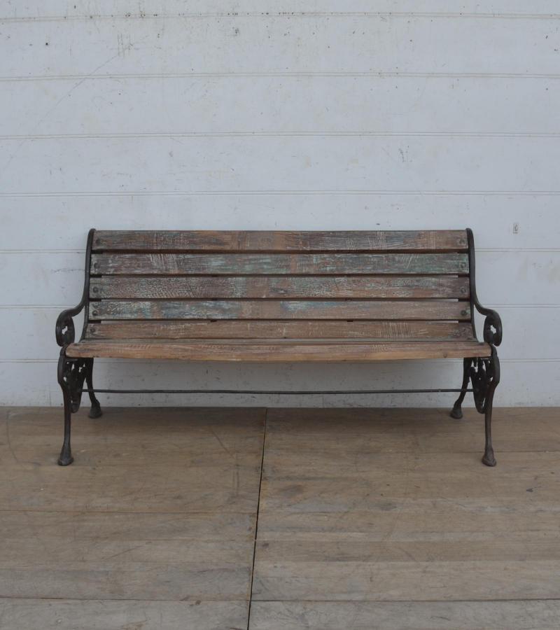 SOLID WOOD & IRON BENCH