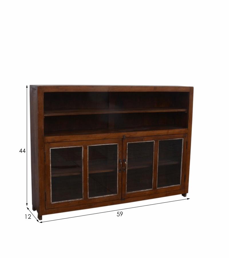 SOLID RECLAIMED WOOD SIDEBOARD WITH 4 DOORS 2 SHELVES