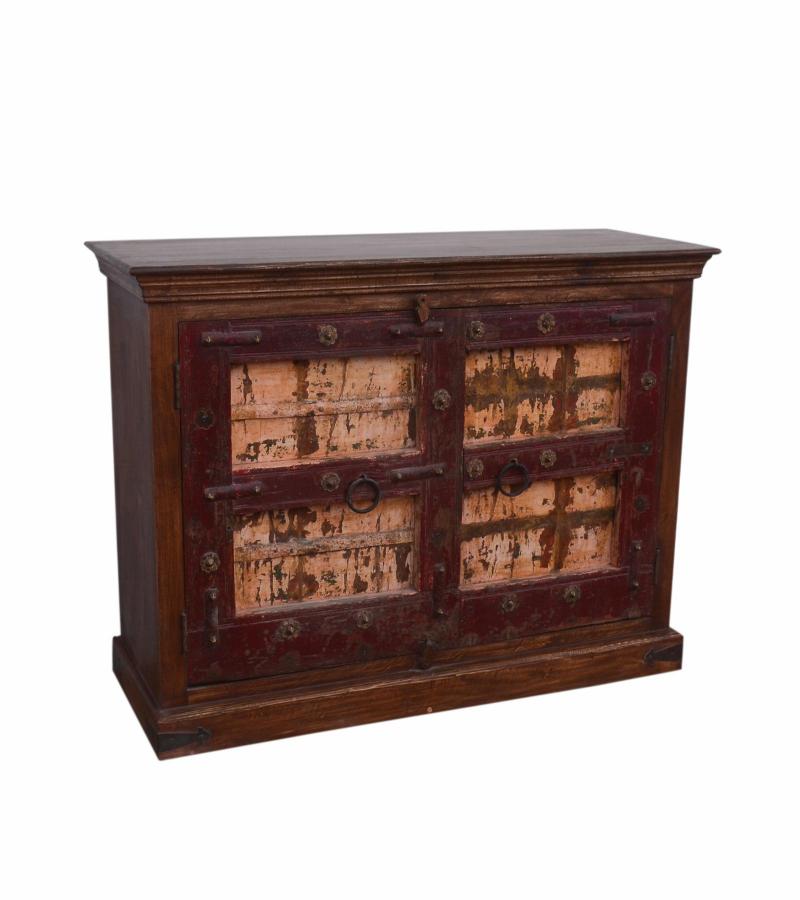 SOLID RECLAIMED WOOD 2 DOOR CABINET REPURPOSED DOORS