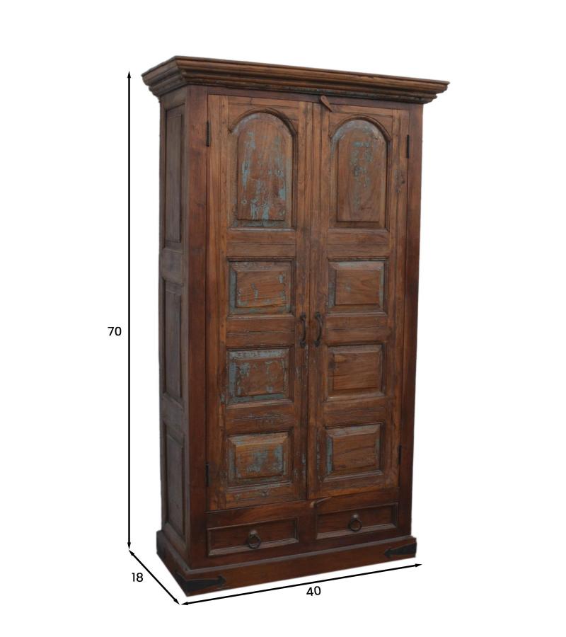 RECLAIMED TEAK WOOD TALL CABINET 