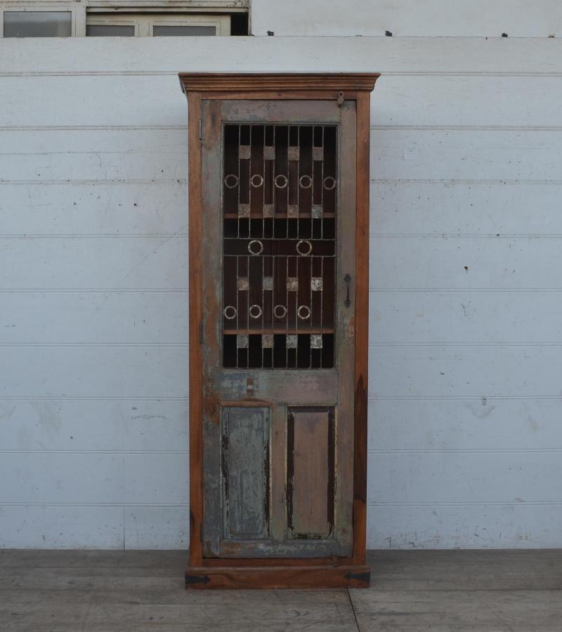 SOLID RECLAIMED WOOD & IRON CABINET