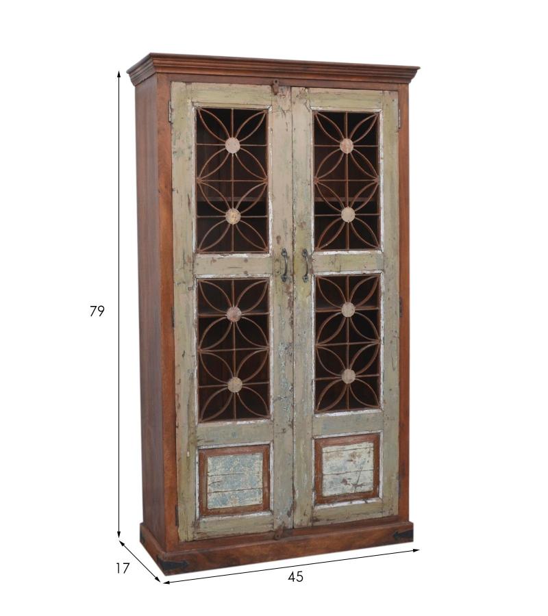 SOLID RECLAIMED WOOD & IRON CABINET