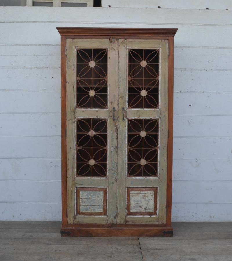 SOLID RECLAIMED WOOD & IRON CABINET